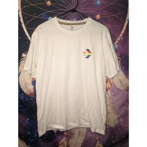 Converse Pride Unisex L White Rainbow T-Shirt